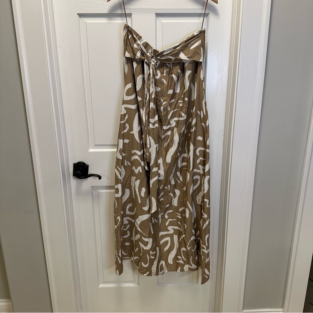 Dress Forum Strapless Tan and White Dress (C) - Picture 2 of 7